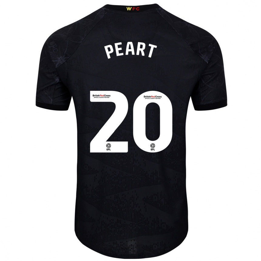 Kids Football Kalani Peart #20 Black White Away Jersey 2024/25 T-Shirt Canada