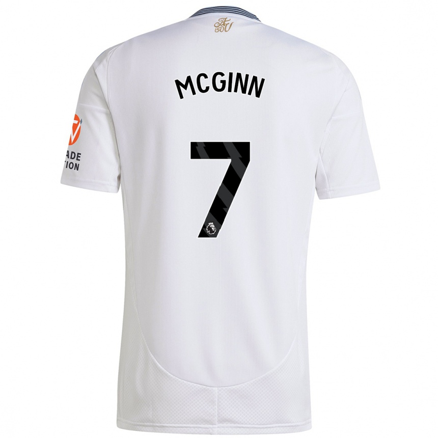 Enfant Football Maillot John Mcginn #7 Blanc Tenues Extérieur 2024/25 Canada