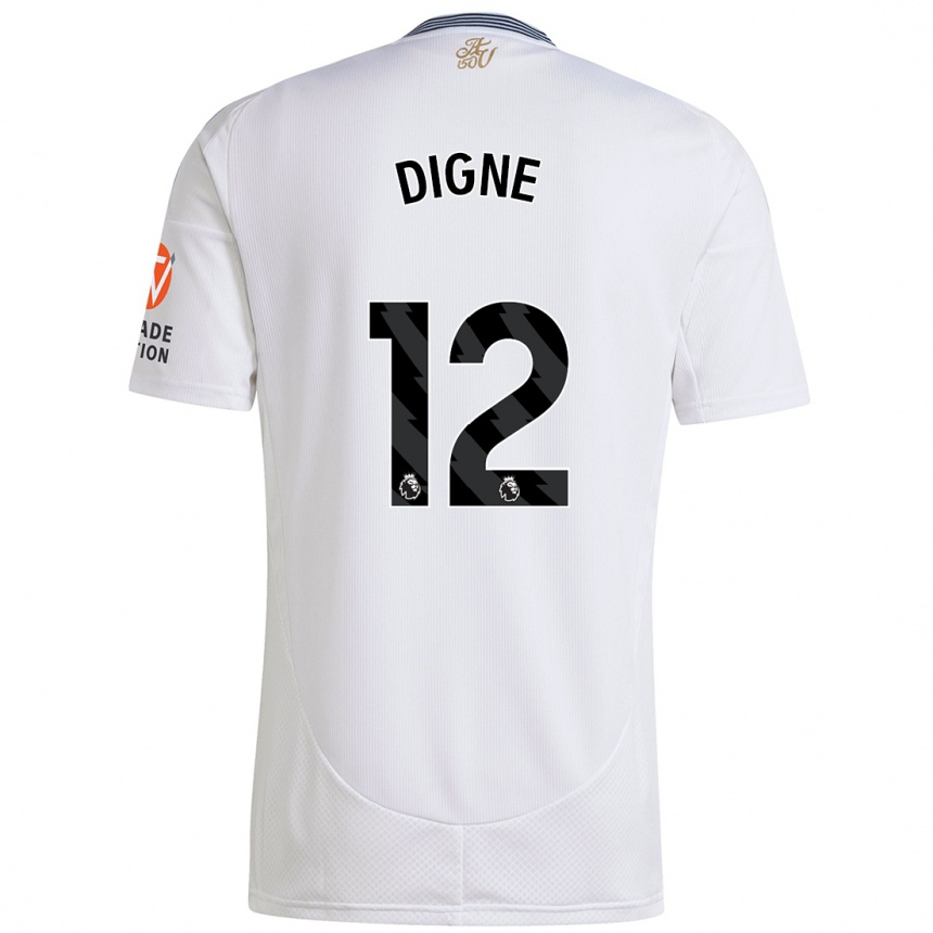 Kids Football Lucas Digne #12 White Away Jersey 2024/25 T-Shirt Canada