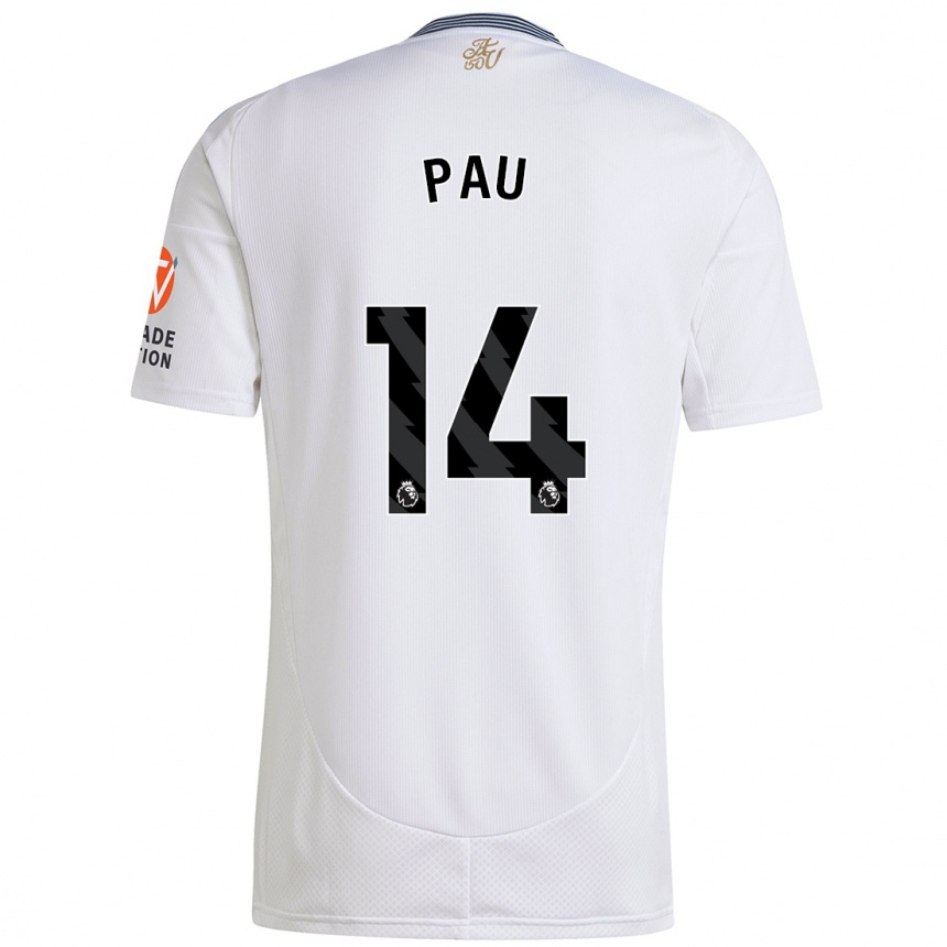 Kids Football Pau Torres #14 White Away Jersey 2024/25 T-Shirt Canada