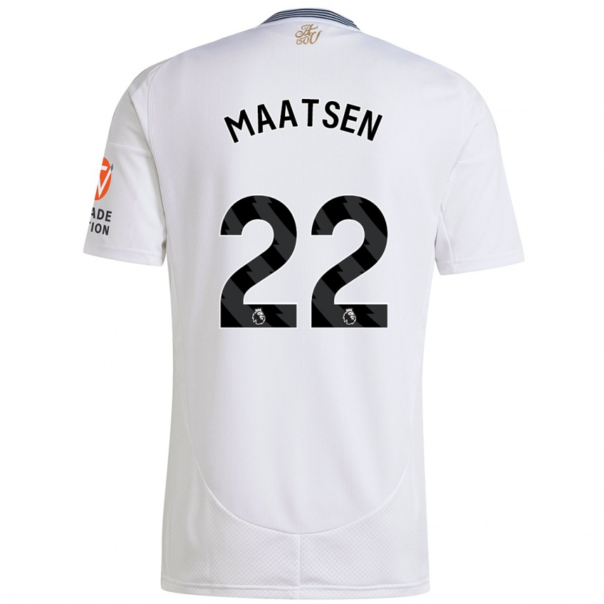 Enfant Football Maillot Ian Maatsen #22 Blanc Tenues Extérieur 2024/25 Canada