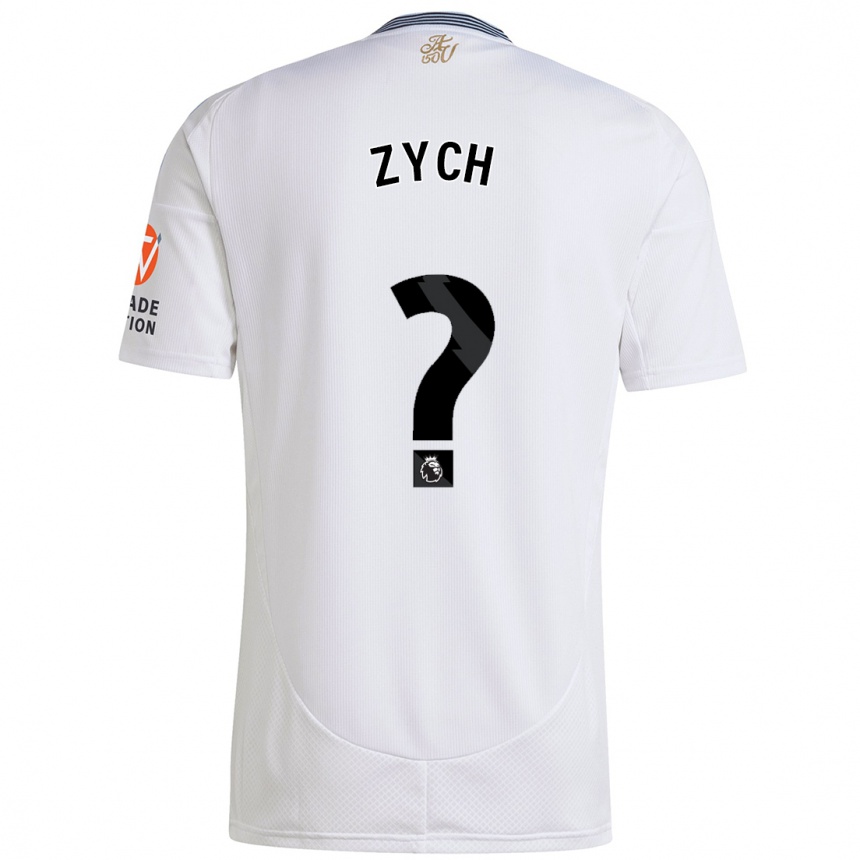 Kids Football Oliwier Zych #0 White Away Jersey 2024/25 T-Shirt Canada