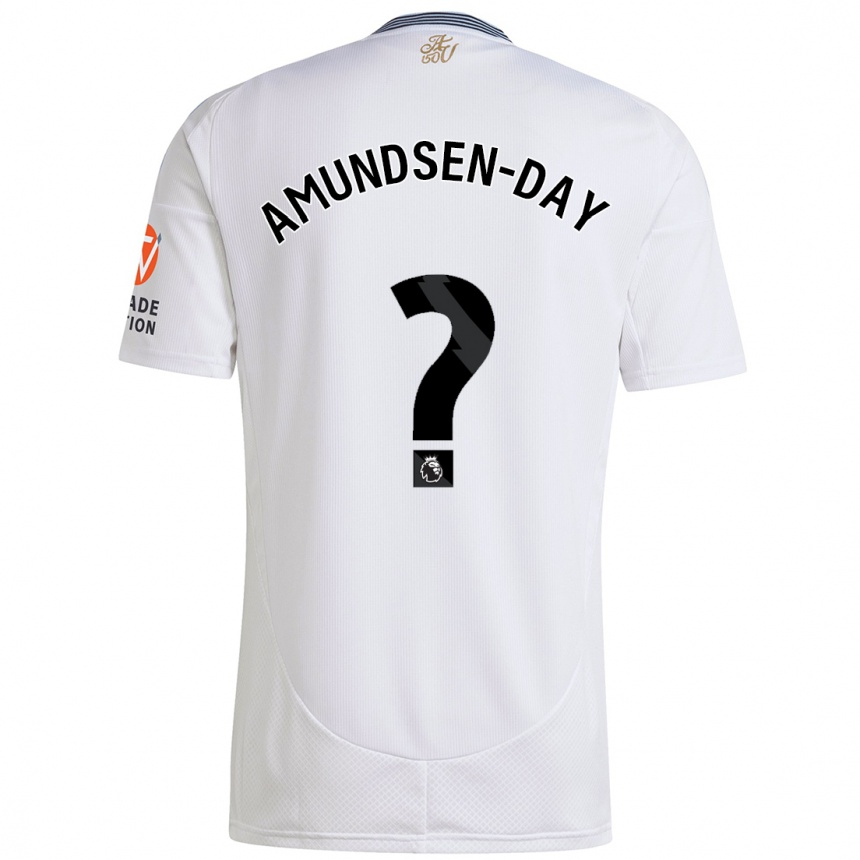 Enfant Football Maillot Ethan Amundsen-Day #0 Blanc Tenues Extérieur 2024/25 Canada