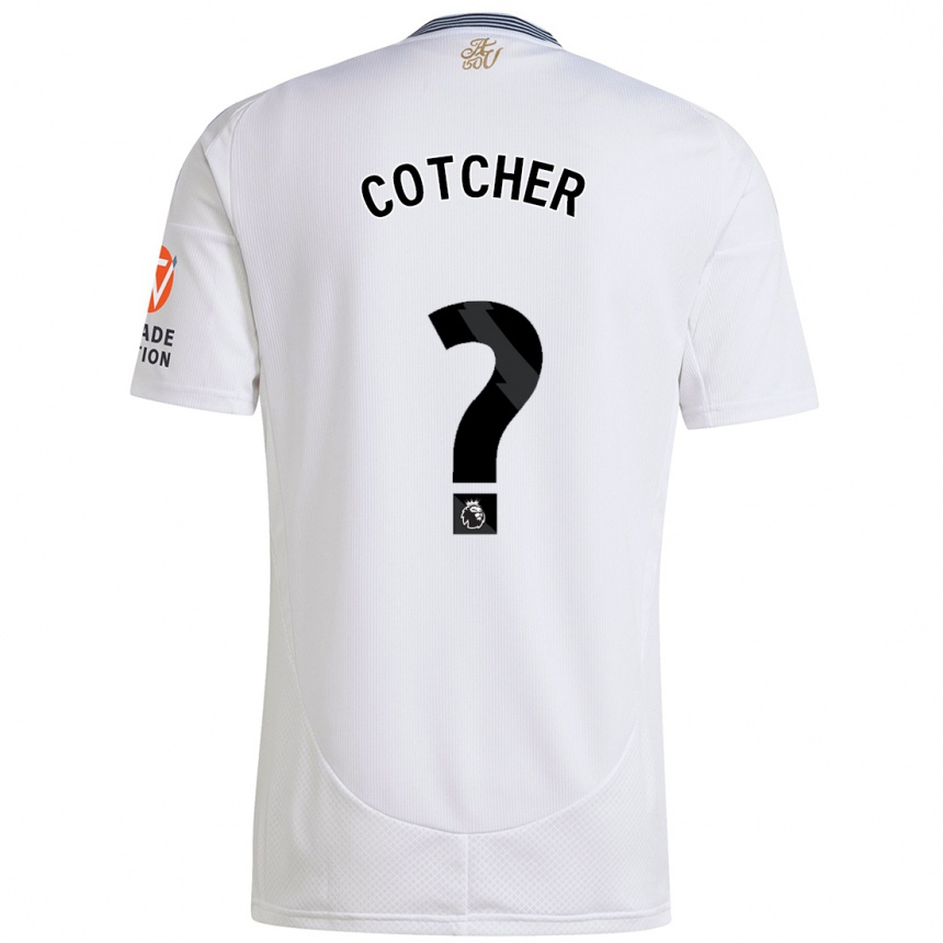 Kids Football Mason Cotcher #0 White Away Jersey 2024/25 T-Shirt Canada