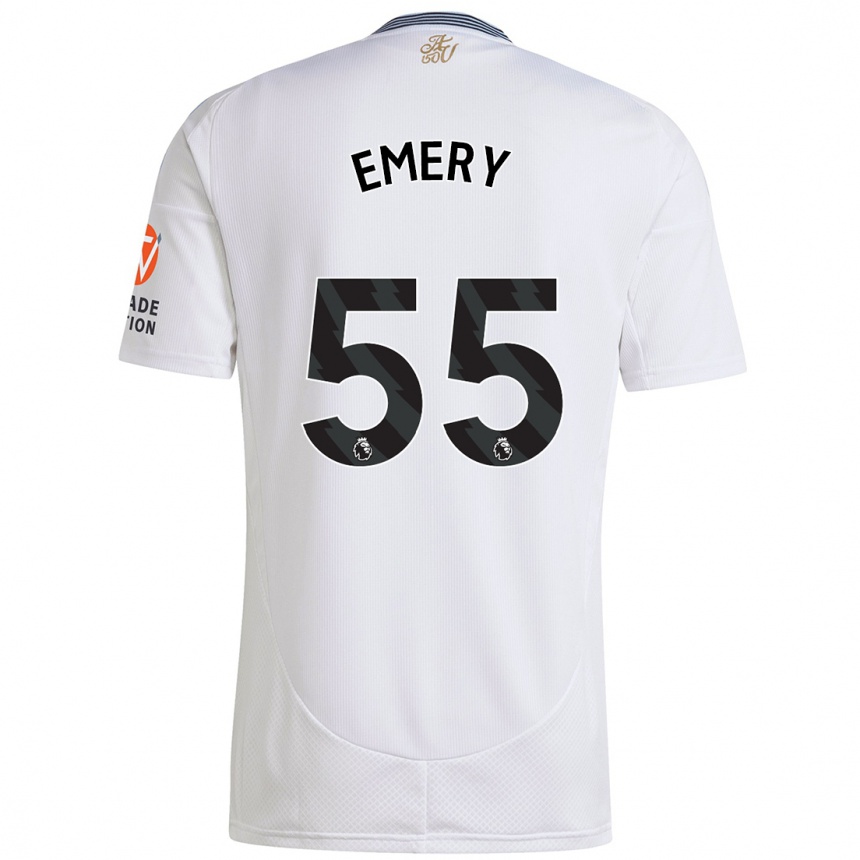 Kids Football Lander Emery #55 White Away Jersey 2024/25 T-Shirt Canada