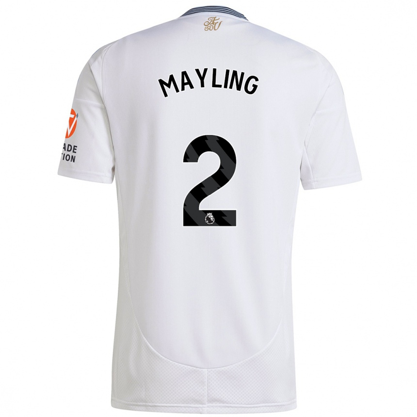 Kids Football Sarah Mayling #2 White Away Jersey 2024/25 T-Shirt Canada