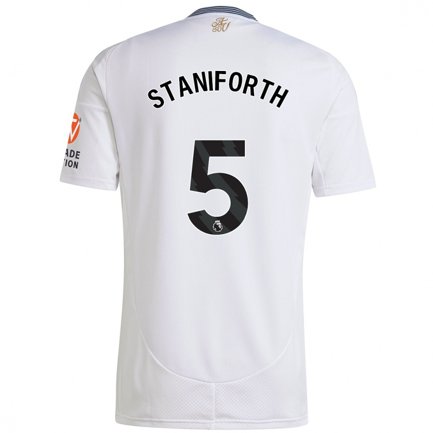 Enfant Football Maillot Lucy Staniforth #5 Blanc Tenues Extérieur 2024/25 Canada