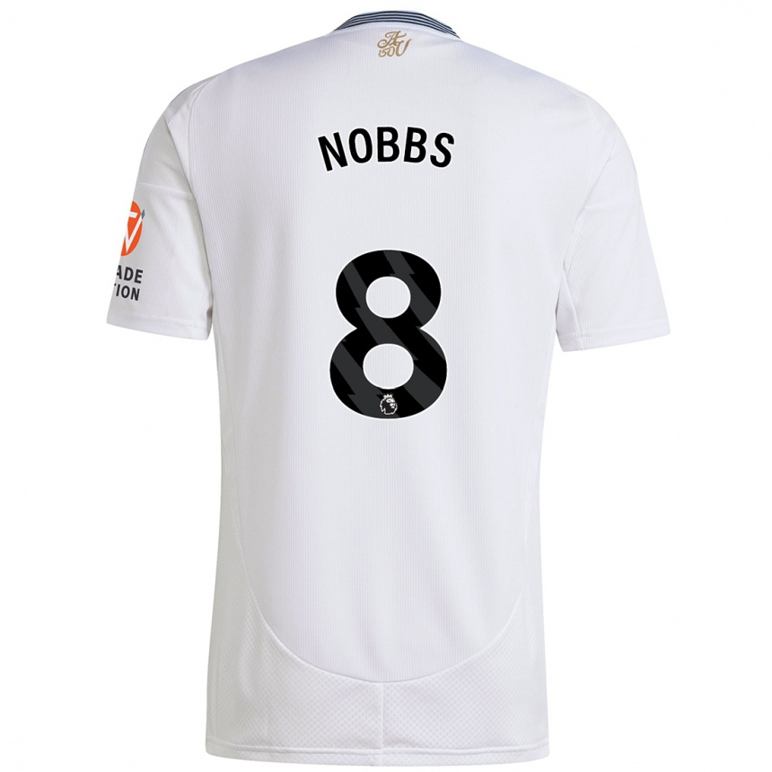 Kids Football Jordan Nobbs #8 White Away Jersey 2024/25 T-Shirt Canada