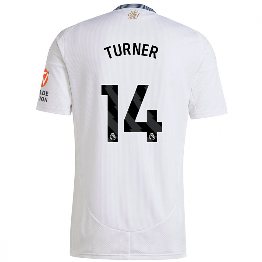 Kids Football Danielle Turner #14 White Away Jersey 2024/25 T-Shirt Canada