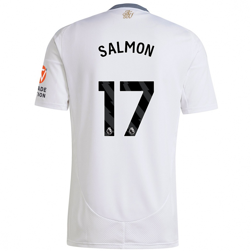 Kids Football Ebony Salmon #17 White Away Jersey 2024/25 T-Shirt Canada