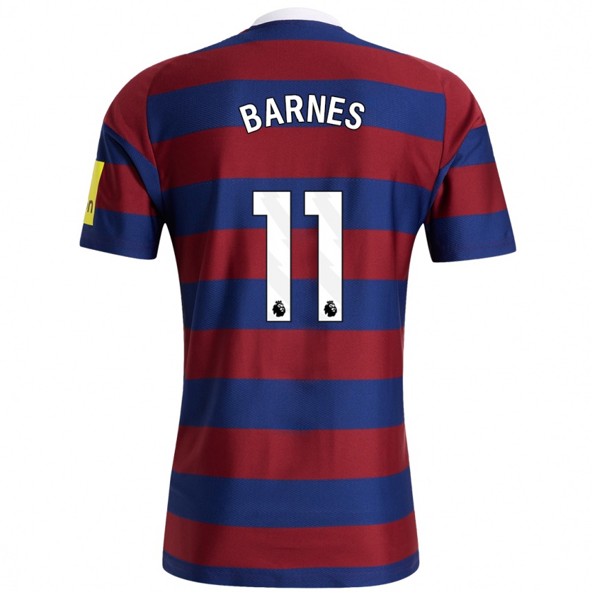 Enfant Football Maillot Harvey Barnes #11 Bordeaux Bleu Marine Tenues Extérieur 2024/25 Canada