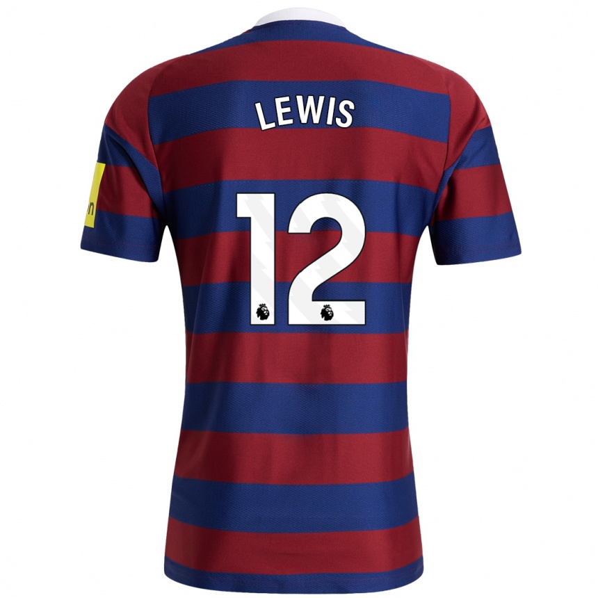 Enfant Football Maillot Jamal Lewis #12 Bordeaux Bleu Marine Tenues Extérieur 2024/25 Canada