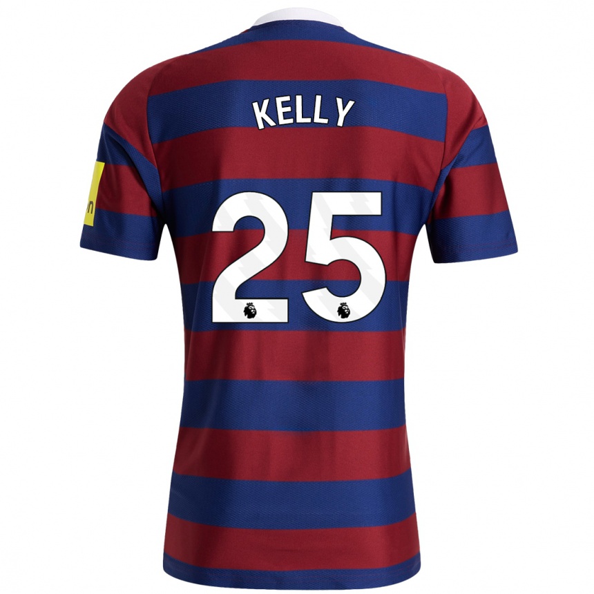 Kids Football Lloyd Kelly #25 Burgundy Navy Blue Away Jersey 2024/25 T-Shirt Canada