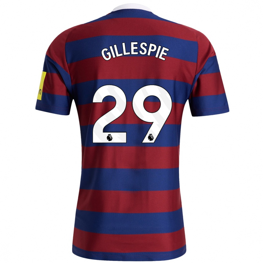 Kids Football Mark Gillespie #29 Burgundy Navy Blue Away Jersey 2024/25 T-Shirt Canada