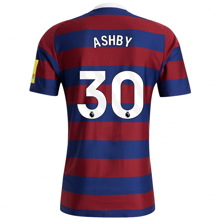 Kids Football Harrison Ashby #30 Burgundy Navy Blue Away Jersey 2024/25 T-Shirt Canada