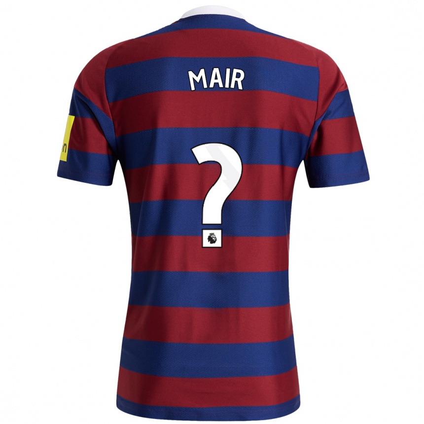 Enfant Football Maillot George Mair #0 Bordeaux Bleu Marine Tenues Extérieur 2024/25 Canada