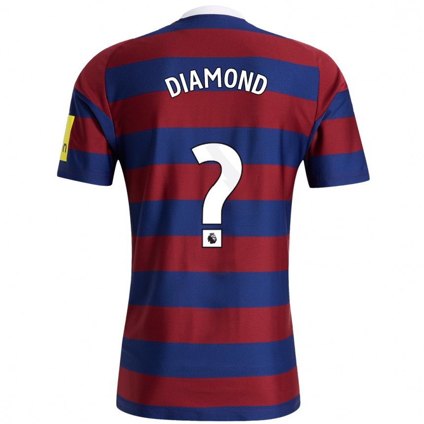 Enfant Football Maillot James Diamond #0 Bordeaux Bleu Marine Tenues Extérieur 2024/25 Canada