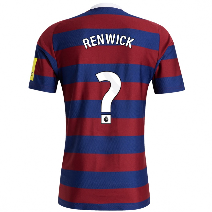 Enfant Football Maillot Leon Renwick #0 Bordeaux Bleu Marine Tenues Extérieur 2024/25 Canada