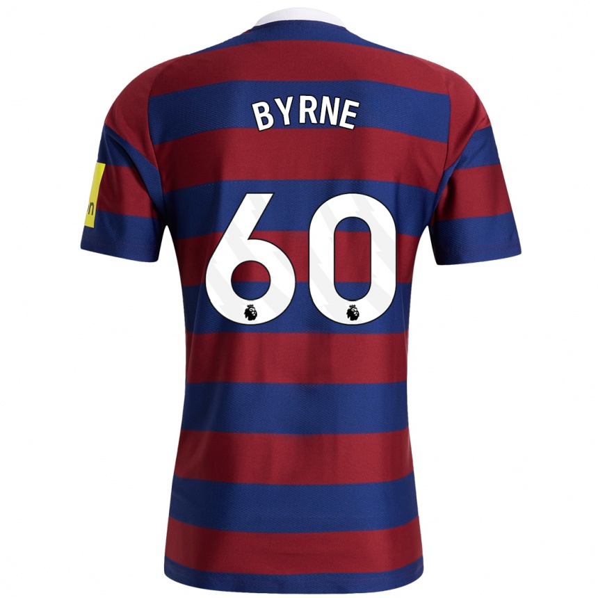 Kids Football Reece Byrne #60 Burgundy Navy Blue Away Jersey 2024/25 T-Shirt Canada