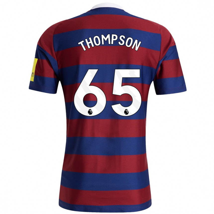 Enfant Football Maillot Ciaran Thompson #65 Bordeaux Bleu Marine Tenues Extérieur 2024/25 Canada