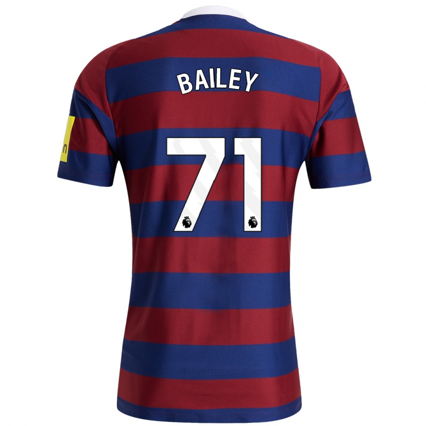 Enfant Football Maillot Scott Bailey #71 Bordeaux Bleu Marine Tenues Extérieur 2024/25 Canada