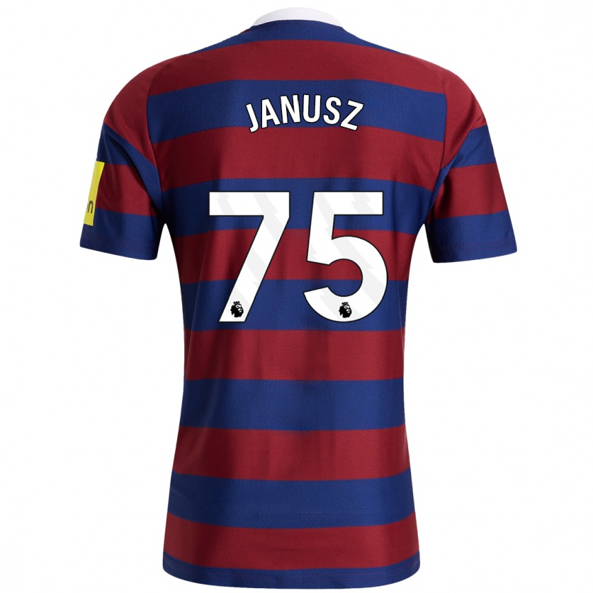 Enfant Football Maillot Adrian Janusz #75 Bordeaux Bleu Marine Tenues Extérieur 2024/25 Canada