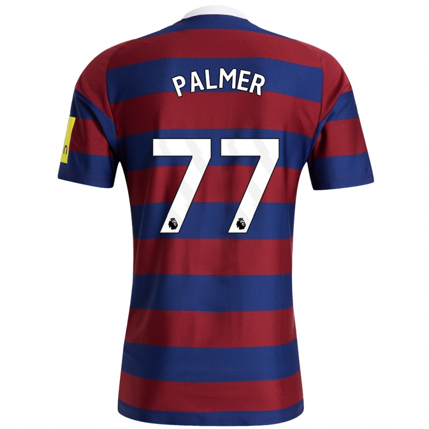 Enfant Football Maillot Darren Palmer #77 Bordeaux Bleu Marine Tenues Extérieur 2024/25 Canada