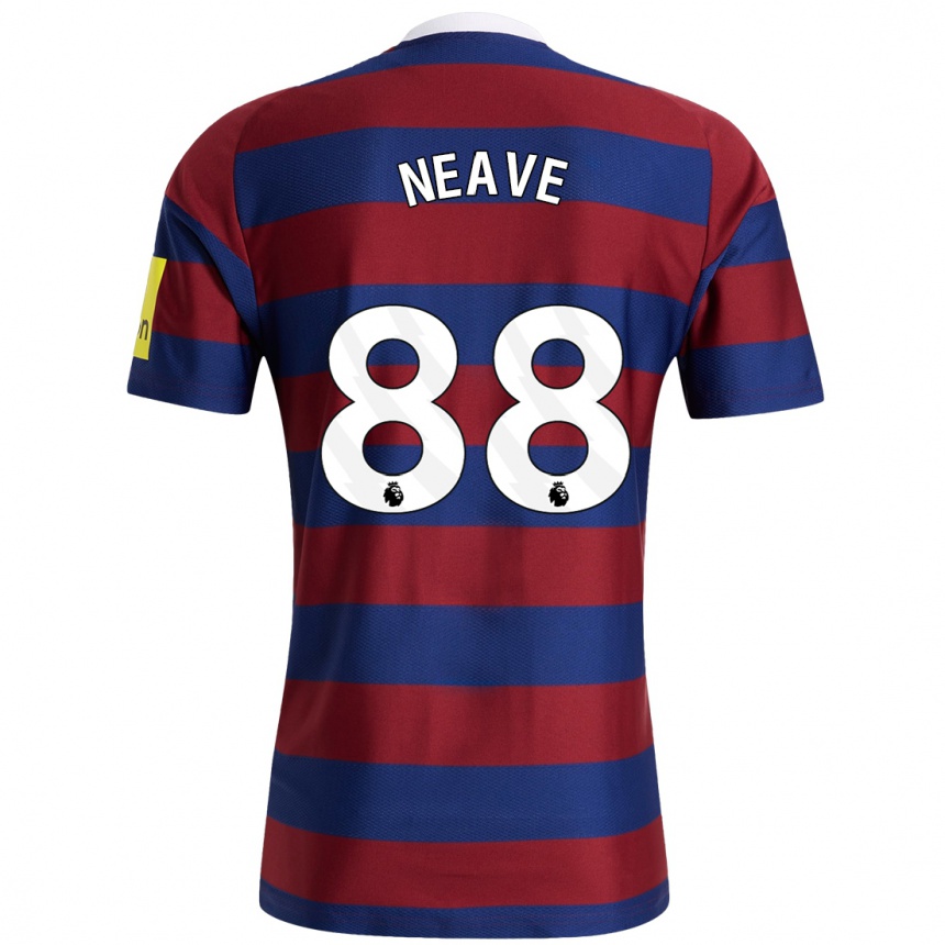 Enfant Football Maillot Sean Neave #88 Bordeaux Bleu Marine Tenues Extérieur 2024/25 Canada