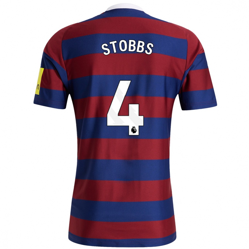 Enfant Football Maillot Amber-Keegan Stobbs #4 Bordeaux Bleu Marine Tenues Extérieur 2024/25 Canada