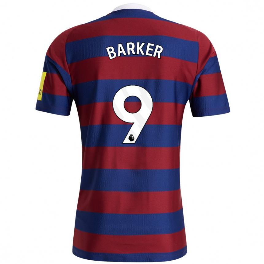 Kids Football Katie Barker #9 Burgundy Navy Blue Away Jersey 2024/25 T-Shirt Canada