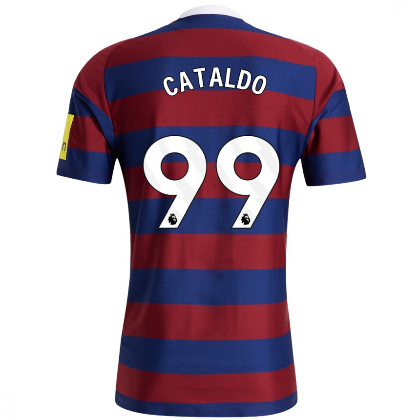 Kids Football Lia Cataldo #99 Burgundy Navy Blue Away Jersey 2024/25 T-Shirt Canada