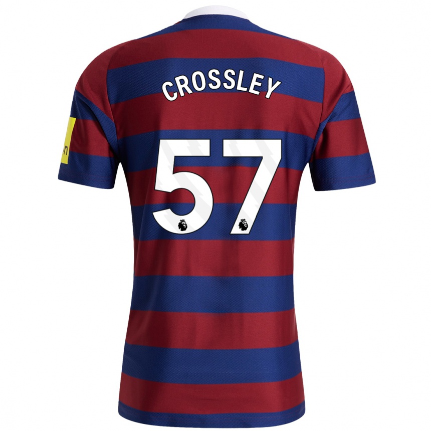 Enfant Football Maillot Kyle Crossley #57 Bordeaux Bleu Marine Tenues Extérieur 2024/25 Canada