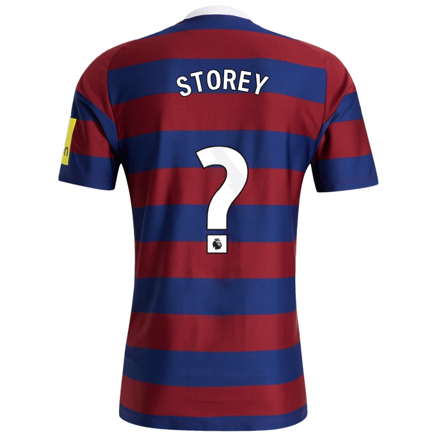 Enfant Football Maillot Sam Storey #0 Bordeaux Bleu Marine Tenues Extérieur 2024/25 Canada