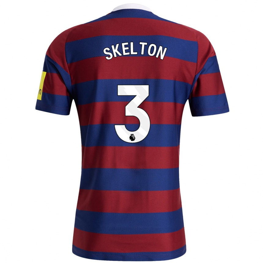 Enfant Football Maillot Keira Skelton #3 Bordeaux Bleu Marine Tenues Extérieur 2024/25 Canada