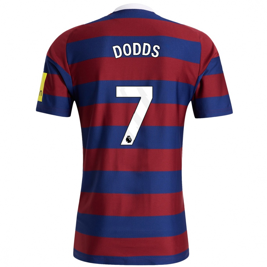 Enfant Football Maillot Tyler Dodds #7 Bordeaux Bleu Marine Tenues Extérieur 2024/25 Canada