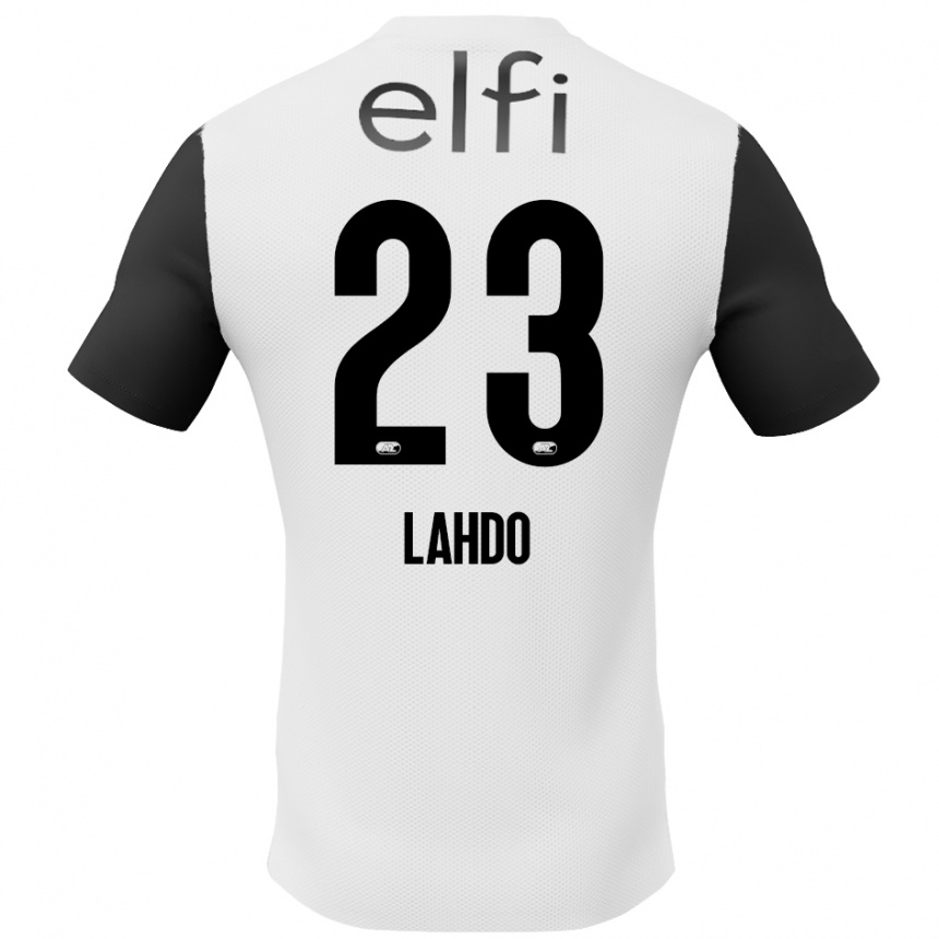 Kids Football Mayckel Lahdo #23 White Black Away Jersey 2024/25 T-Shirt Canada