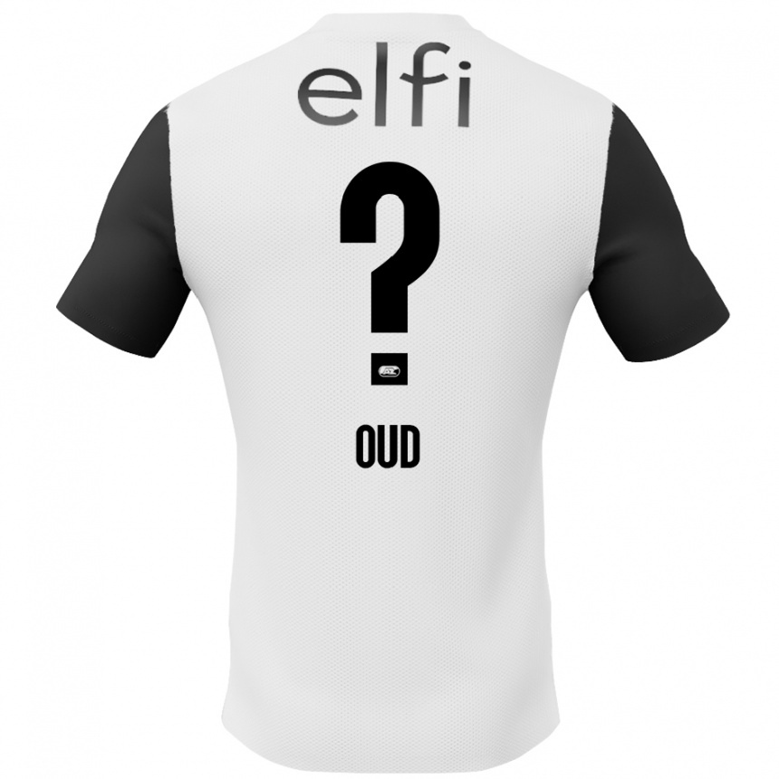 Kids Football Joeri Oud #0 White Black Away Jersey 2024/25 T-Shirt Canada