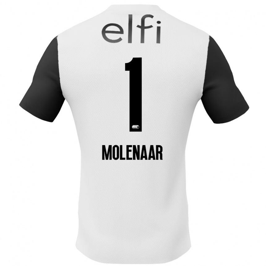 Kids Football Finn Molenaar #1 White Black Away Jersey 2024/25 T-Shirt Canada