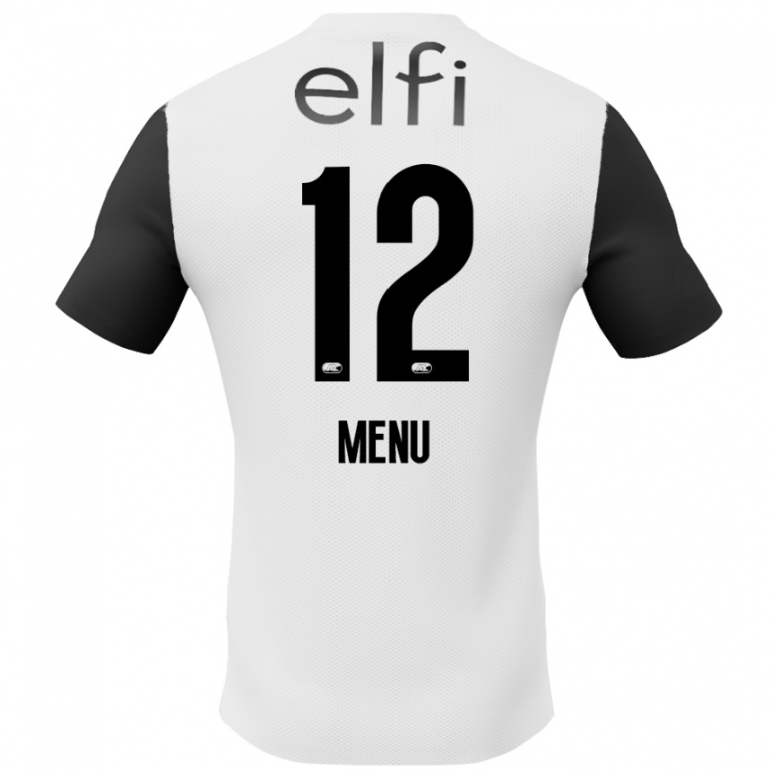 Kids Football Mathijs Menu #12 White Black Away Jersey 2024/25 T-Shirt Canada