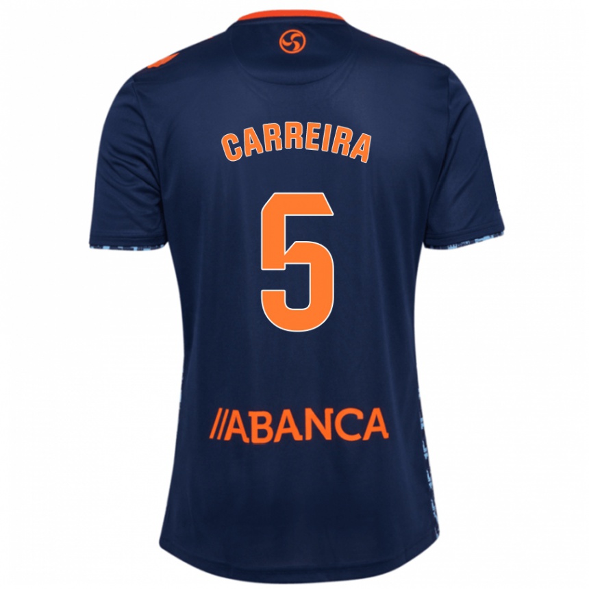 Kids Football Sergio Carreira #5 Navy Blue Away Jersey 2024/25 T-Shirt Canada