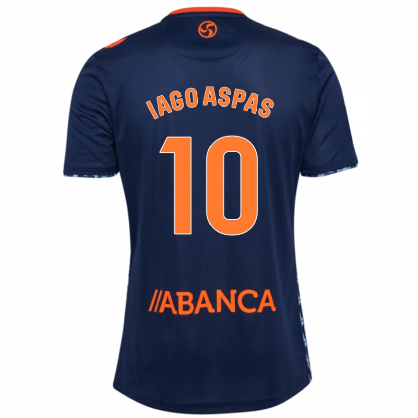 Kids Football Iago Aspas #10 Navy Blue Away Jersey 2024/25 T-Shirt Canada