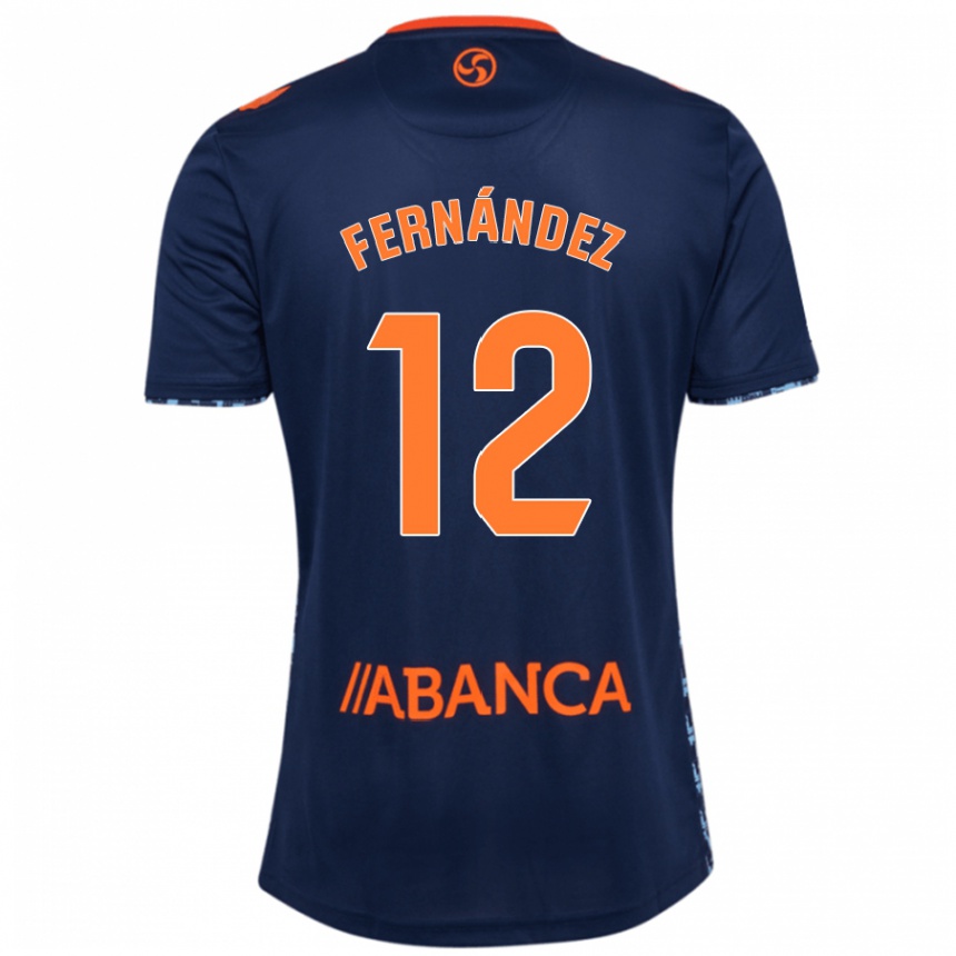 Kids Football Manu Fernández #12 Navy Blue Away Jersey 2024/25 T-Shirt Canada