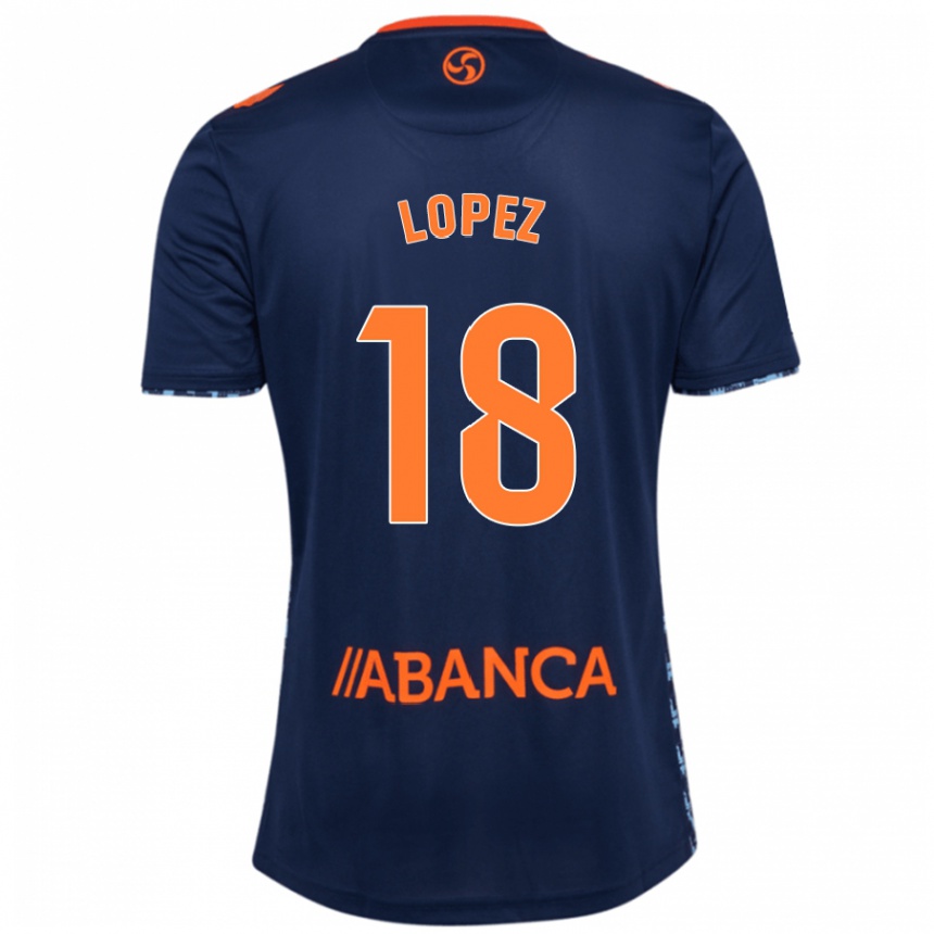 Enfant Football Maillot Joel López #18 Bleu Marine Tenues Extérieur 2024/25 Canada