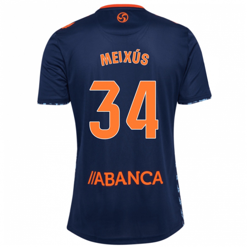 Kids Football Pablo Meixús #34 Navy Blue Away Jersey 2024/25 T-Shirt Canada