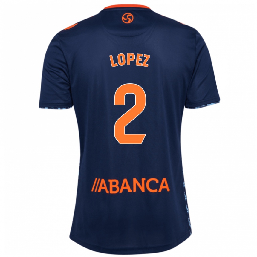 Enfant Football Maillot Iván López #2 Bleu Marine Tenues Extérieur 2024/25 Canada