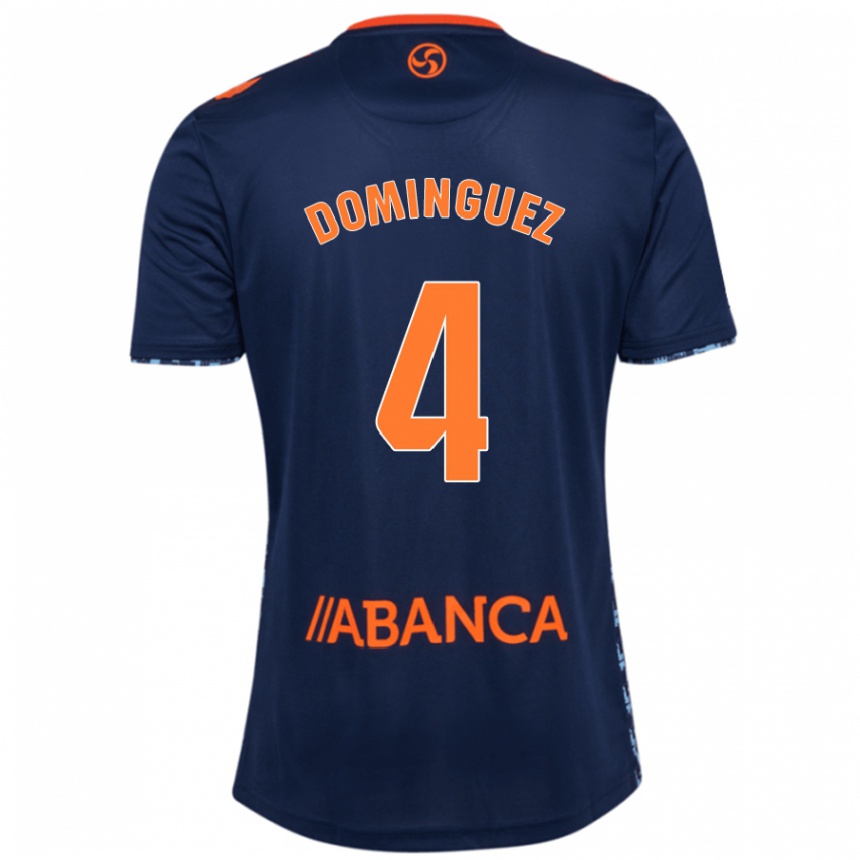 Kids Football Javi Domínguez #4 Navy Blue Away Jersey 2024/25 T-Shirt Canada