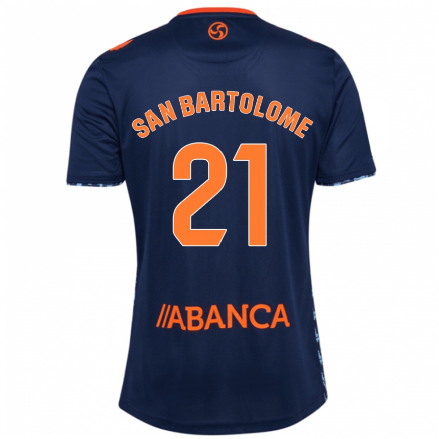 Kids Football Víctor San Bartolomé #21 Navy Blue Away Jersey 2024/25 T-Shirt Canada