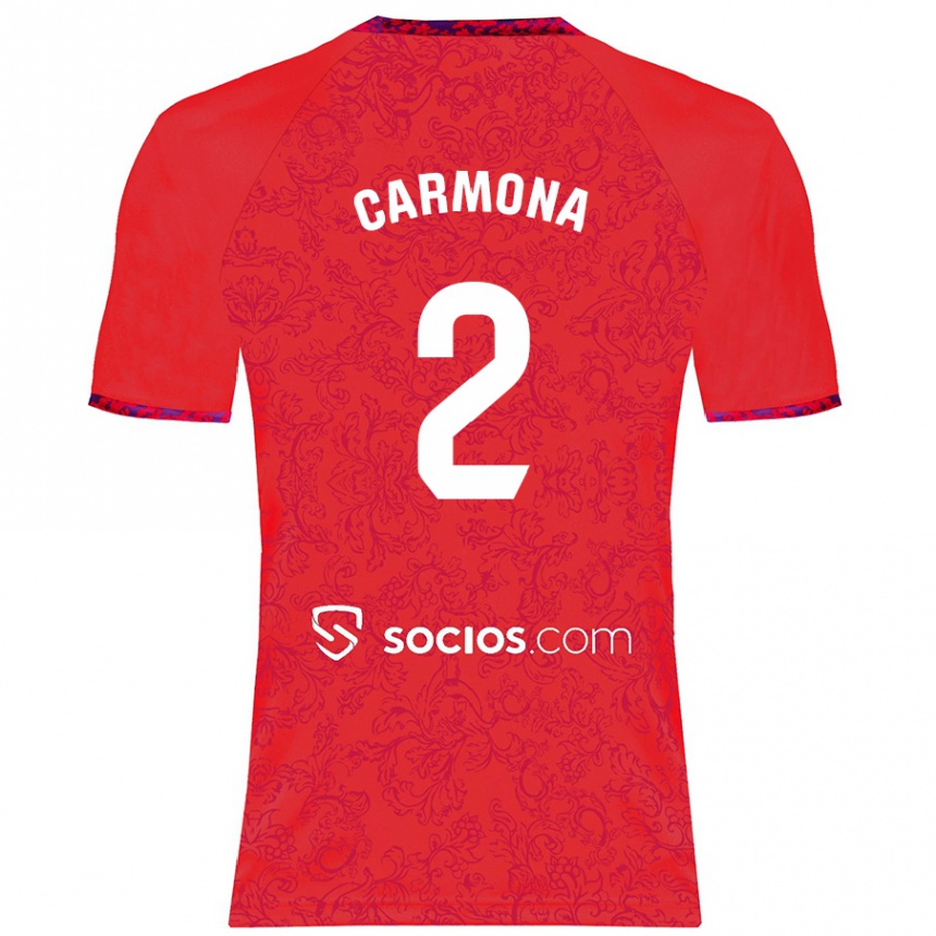 Enfant Football Maillot José Ángel Carmona #2 Rouge Tenues Extérieur 2024/25 Canada