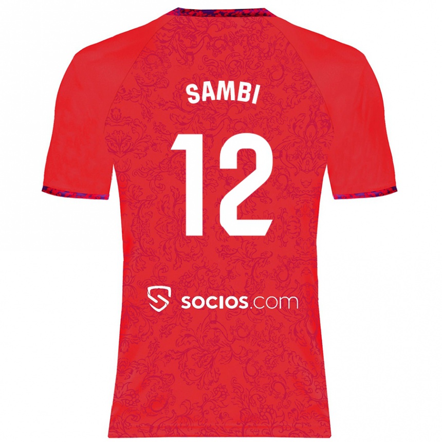 Enfant Football Maillot Albert Sambi Lokonga #12 Rouge Tenues Extérieur 2024/25 Canada