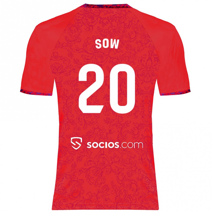 Enfant Football Maillot Djibril Sow #20 Rouge Tenues Extérieur 2024/25 Canada